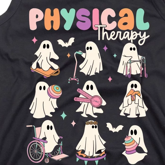 Cute Ghost Physical Therapy PT Physical Therapist Halloween Tank Top