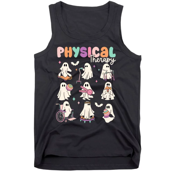 Cute Ghost Physical Therapy PT Physical Therapist Halloween Tank Top