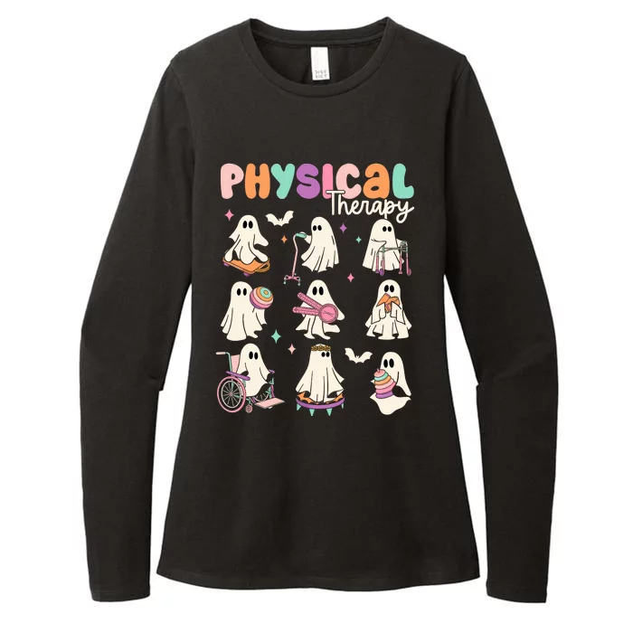 Cute Ghost Physical Therapy Pt Physical Therapist Halloween Womens CVC Long Sleeve Shirt