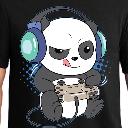 Cute Gaming Panda Video Game Computer Player Videogame PC Pajama Set