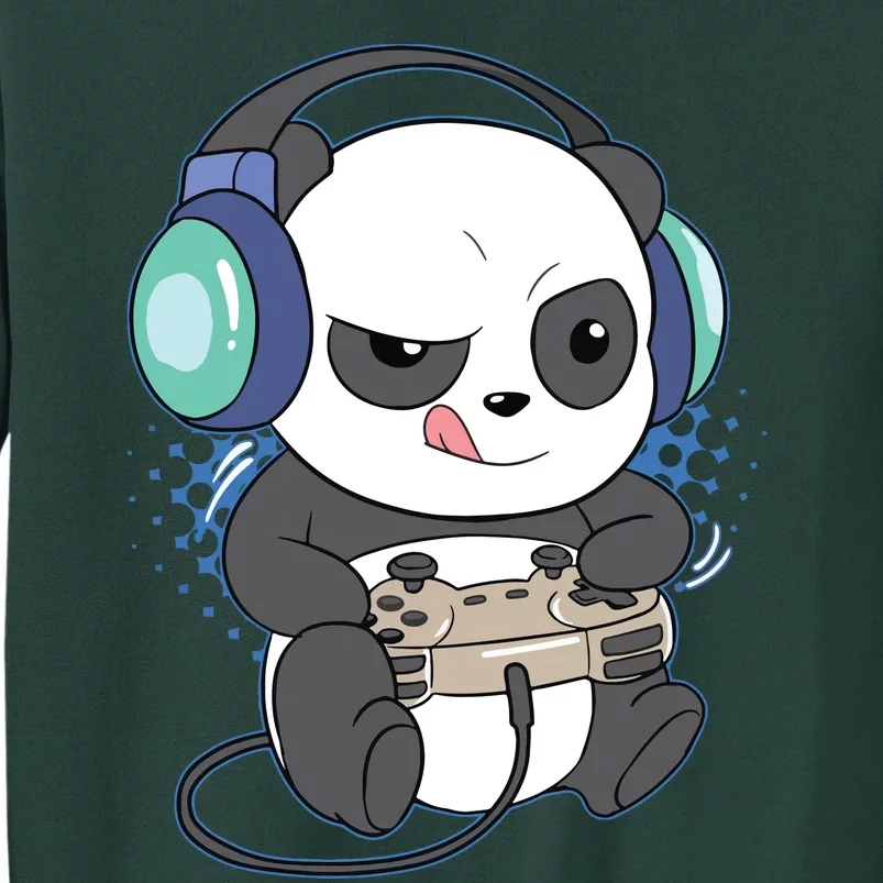 Cute Gaming Panda Video Game Computer Player Videogame PC Tall Sweatshirt