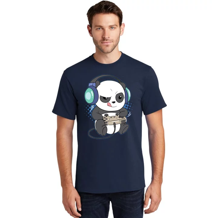 Cute Gaming Panda Video Game Computer Player Videogame PC Tall T-Shirt