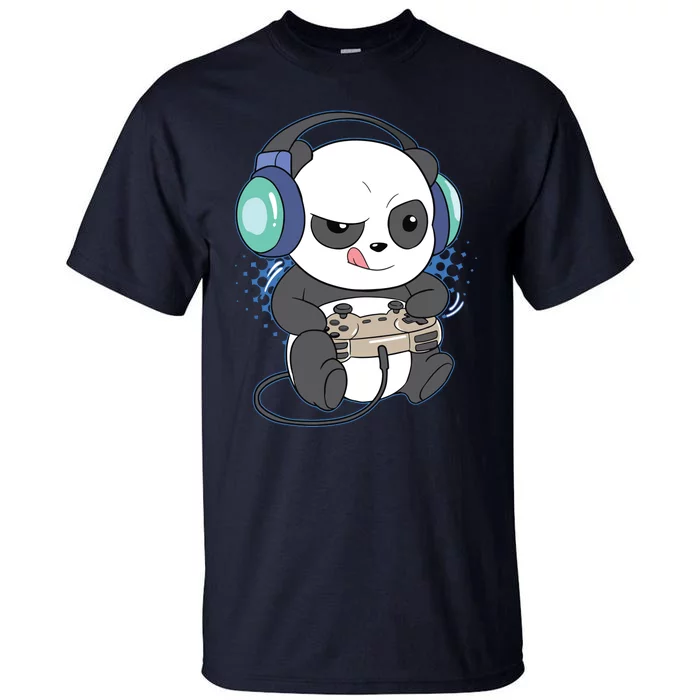 Cute Gaming Panda Video Game Computer Player Videogame PC Tall T-Shirt