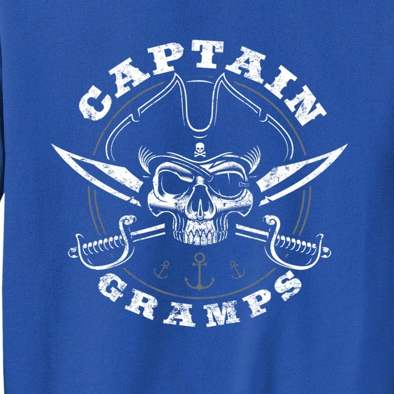 Captain Gramps Pirate Skull Funny Grandpa Grandparents Day Gift Tall Sweatshirt