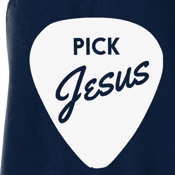 ChristianiTees Guitar Pick Jesus Women's Racerback Tank