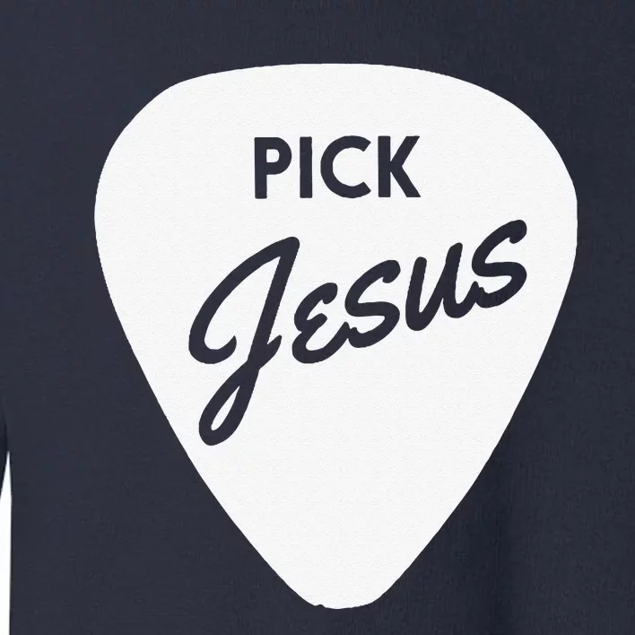 ChristianiTees Guitar Pick Jesus Toddler Sweatshirt