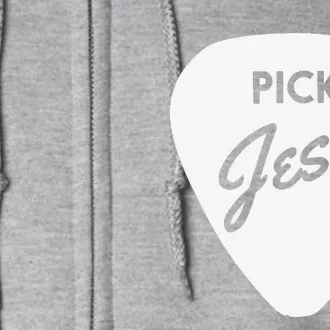 ChristianiTees Guitar Pick Jesus Full Zip Hoodie