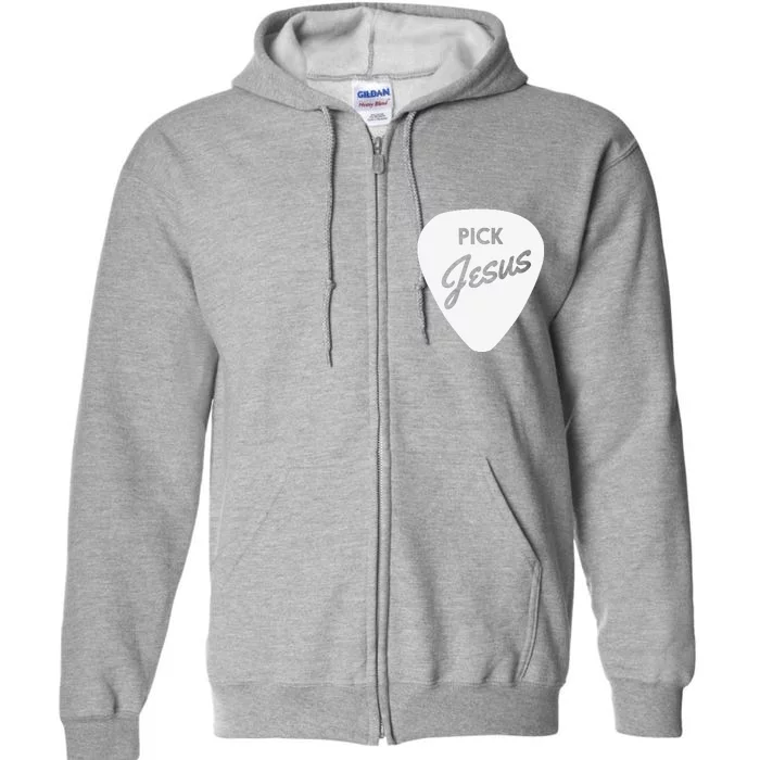 ChristianiTees Guitar Pick Jesus Full Zip Hoodie