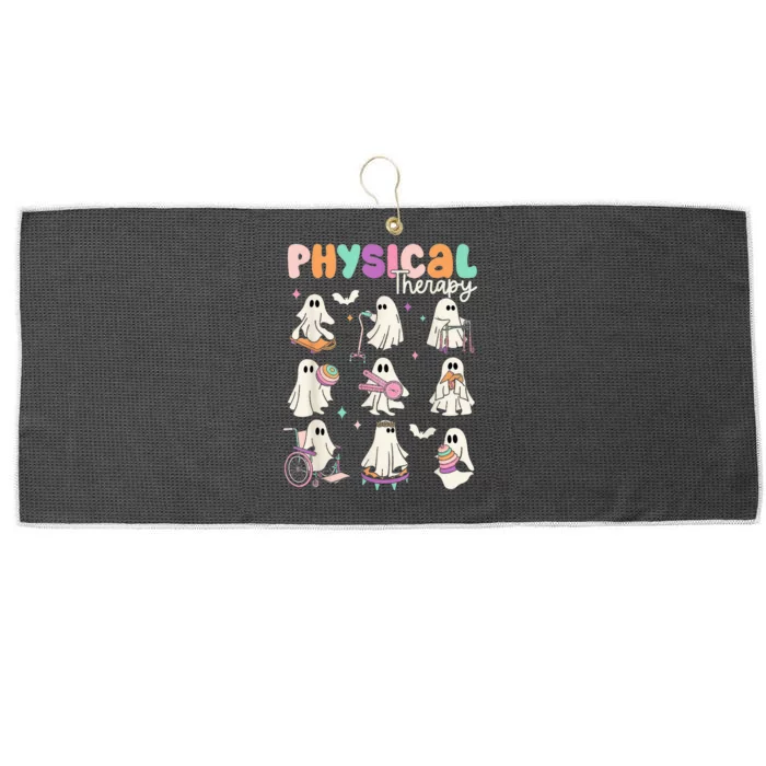 Cute Ghost Physical Therapy Pt Physical Therapist Halloween Large Microfiber Waffle Golf Towel