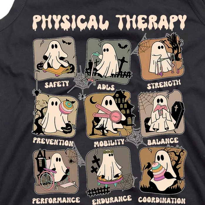 Cute Ghost Physical Therapy PT Physical Therapist Halloween Tank Top