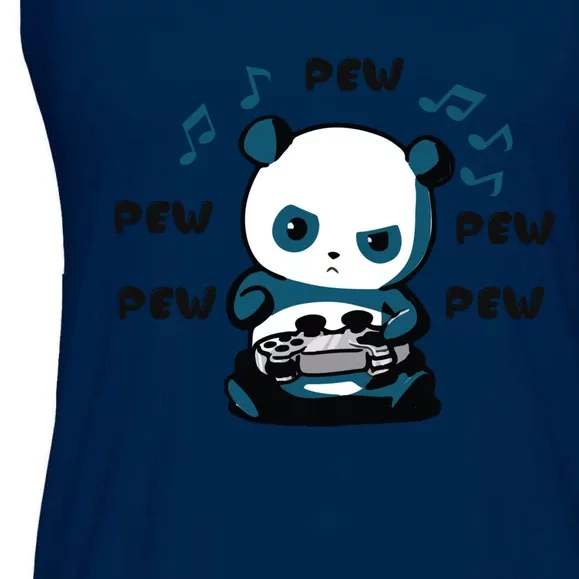 Cute Gaming Panda Pew Gamer For Boys Girls Video Game Gift Great Gift Ladies Essential Flowy Tank