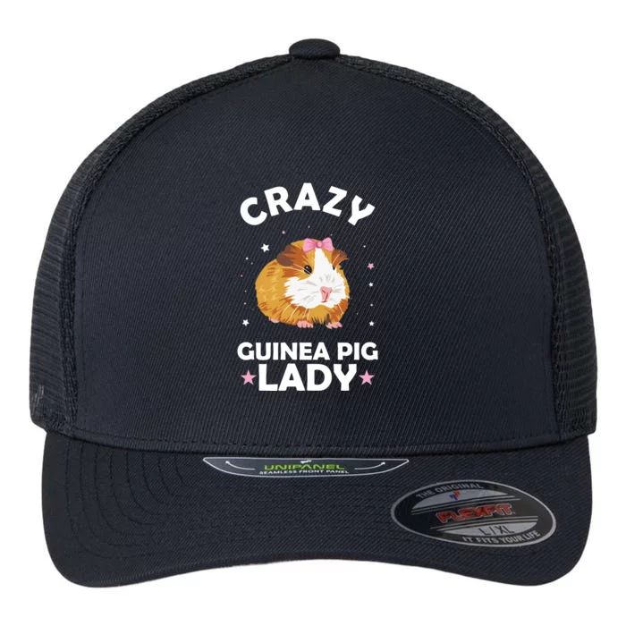 Crazy Guinea Pig Lady Flexfit Unipanel Trucker Cap