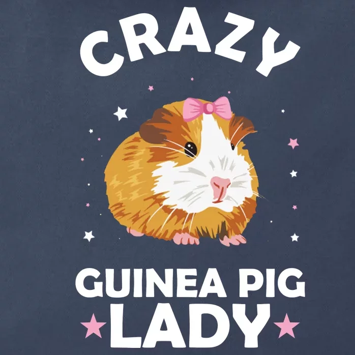 Crazy Guinea Pig Lady Zip Tote Bag