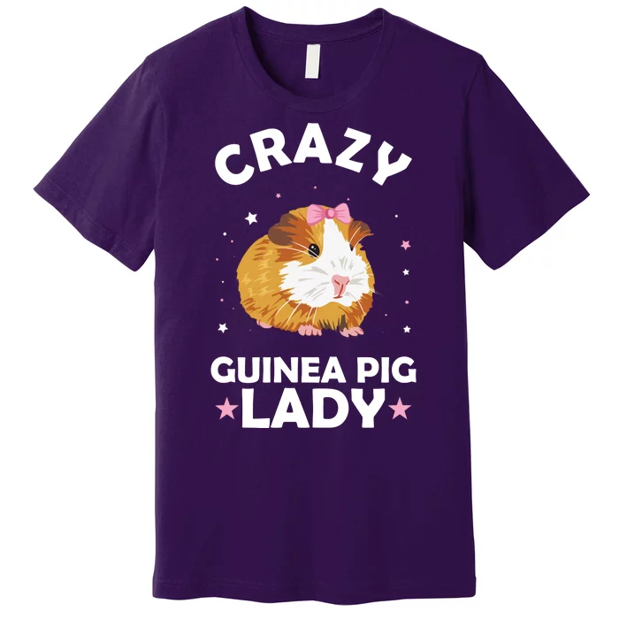 Crazy Guinea Pig Lady Premium T-Shirt