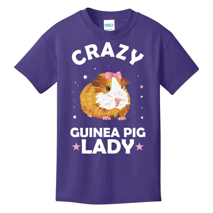 Crazy Guinea Pig Lady Kids T-Shirt