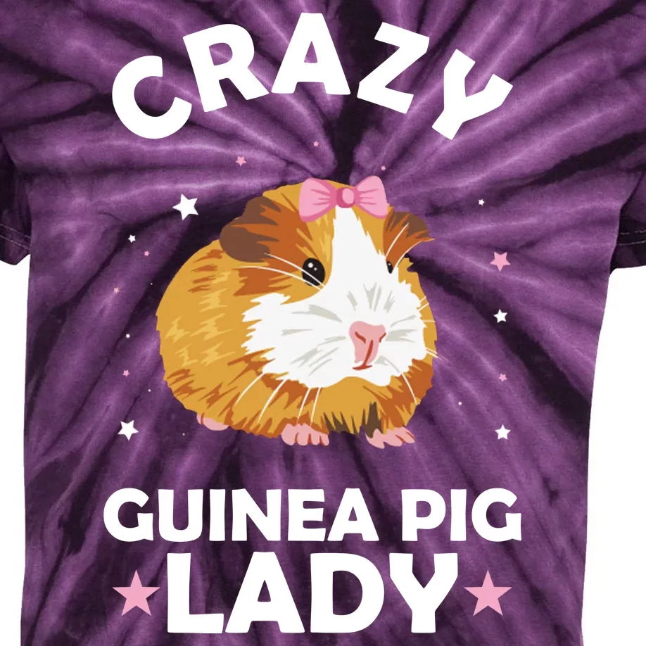 Crazy Guinea Pig Lady Kids Tie-Dye T-Shirt