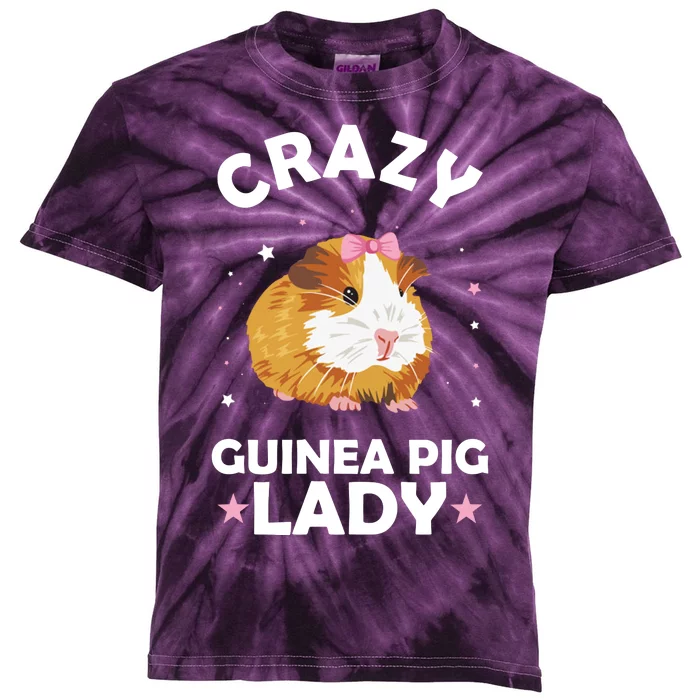 Crazy Guinea Pig Lady Kids Tie-Dye T-Shirt