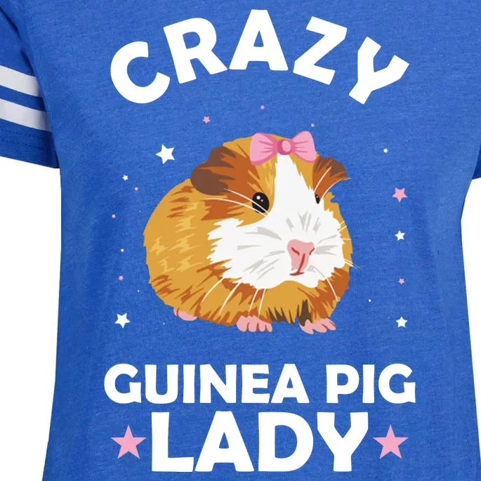 Crazy Guinea Pig Lady Enza Ladies Jersey Football T-Shirt