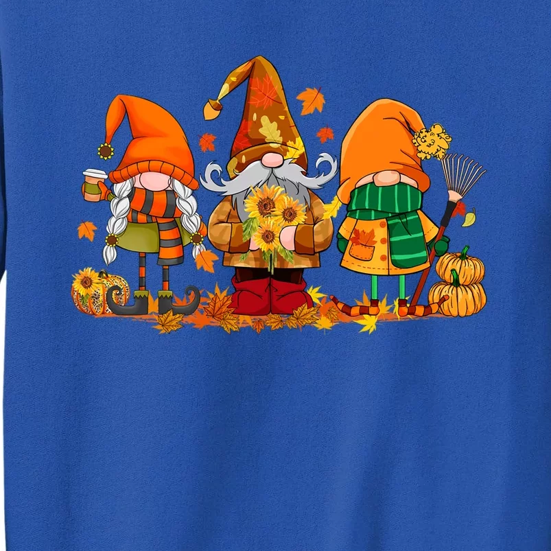 Cute Gnomes Pumpkin Fall Season Autumn Happy Thanksgiving Gift Tall Sweatshirt