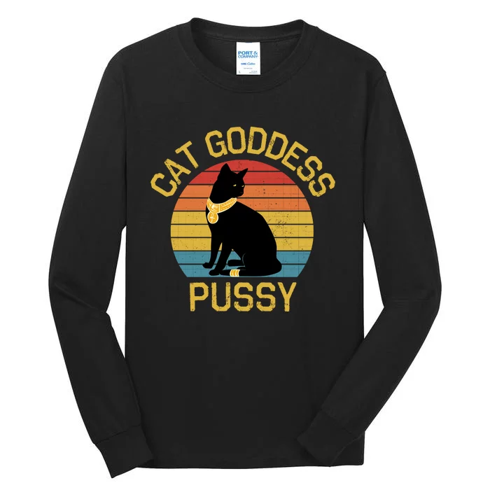 Cat Goddess Pussy Vintage Tall Long Sleeve T-Shirt