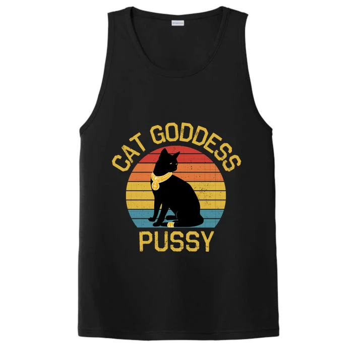 Cat Goddess Pussy Vintage Performance Tank