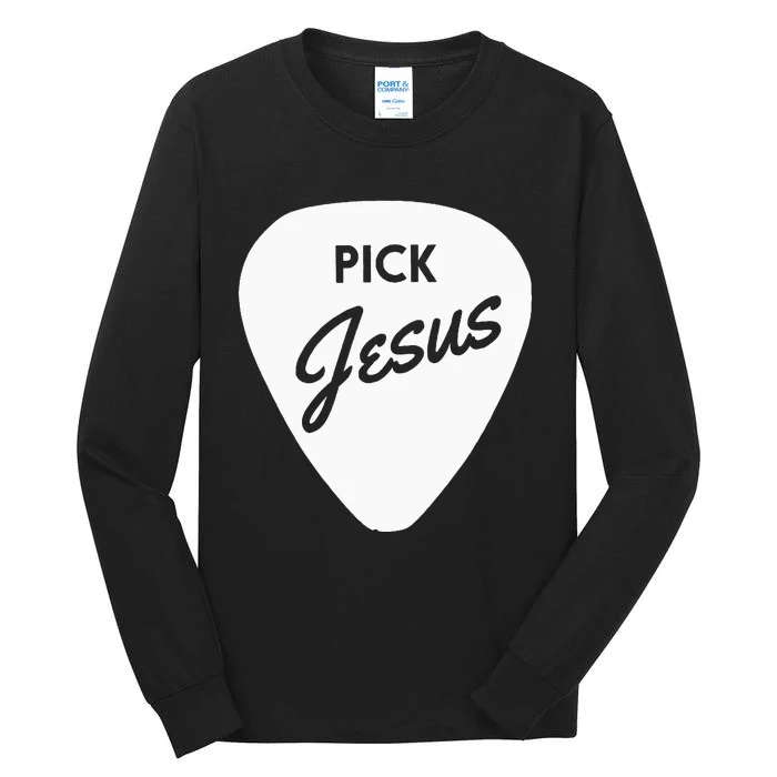 Christianis Guitar Pick Jesus Tall Long Sleeve T-Shirt