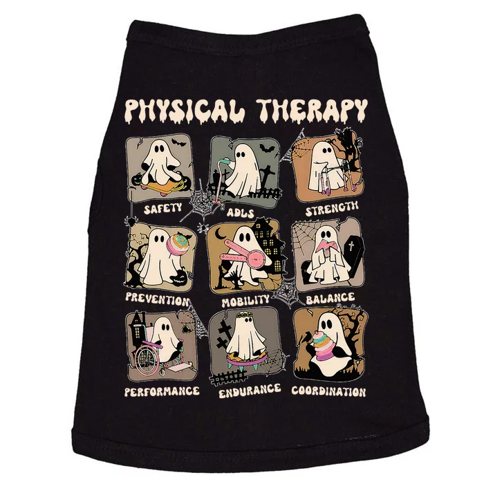 Cute Ghost Physical Therapy PT Physical Therapist Halloween Doggie Tank