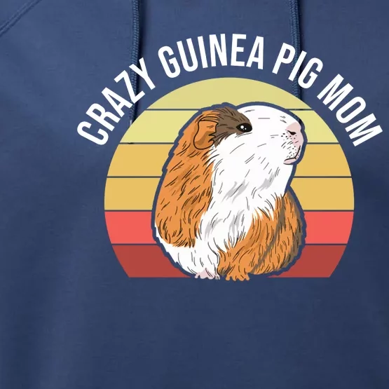 Crazy Guinea Pig Mom Performance Fleece Hoodie