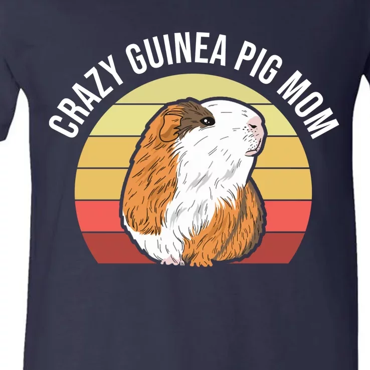 Crazy Guinea Pig Mom V-Neck T-Shirt