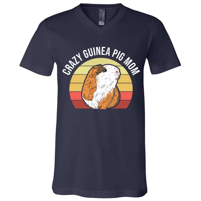 Crazy Guinea Pig Mom V-Neck T-Shirt