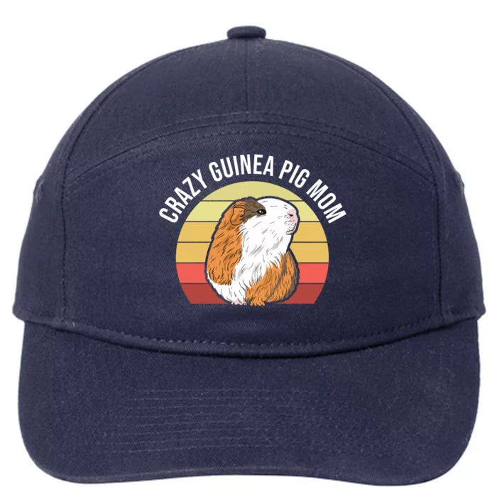 Crazy Guinea Pig Mom 7-Panel Snapback Hat