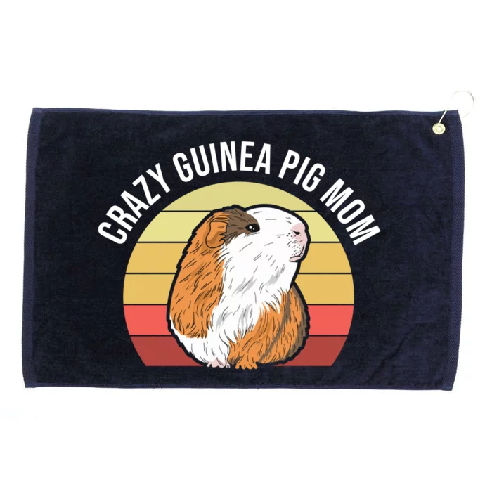 Crazy Guinea Pig Mom Grommeted Golf Towel