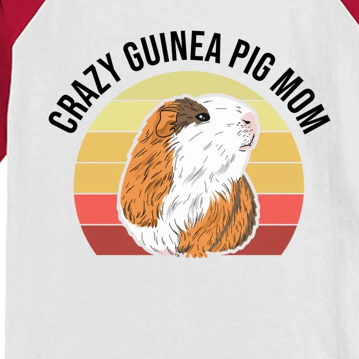 Crazy Guinea Pig Mom Kids Colorblock Raglan Jersey