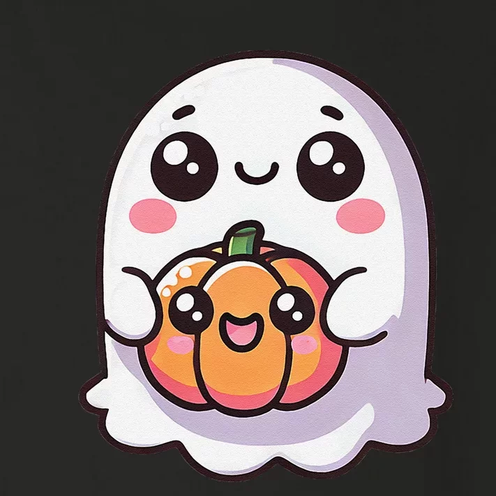 Cute Ghost Pumpkin Kawaii Funny Halloween Toddler Long Sleeve Shirt