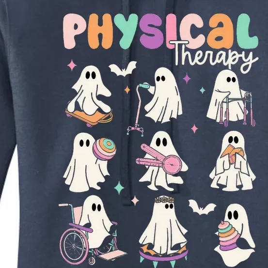 Cute Ghost Physical Therapy PT Physical Therapist Halloween Women's Pullover Hoodie