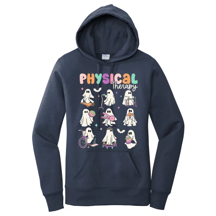 Cute Ghost Physical Therapy PT Physical Therapist Halloween Women's Pullover Hoodie