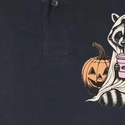 Cute Ghost Pumpkin Halloween Raccoon Costume Raccoon Gift Softstyle Adult Sport Polo