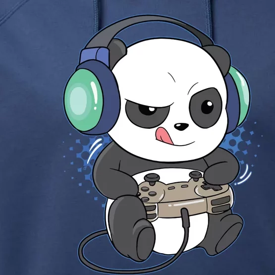 Cute Gaming Panda Video Game Computer Player Videogame PC Performance Fleece Hoodie