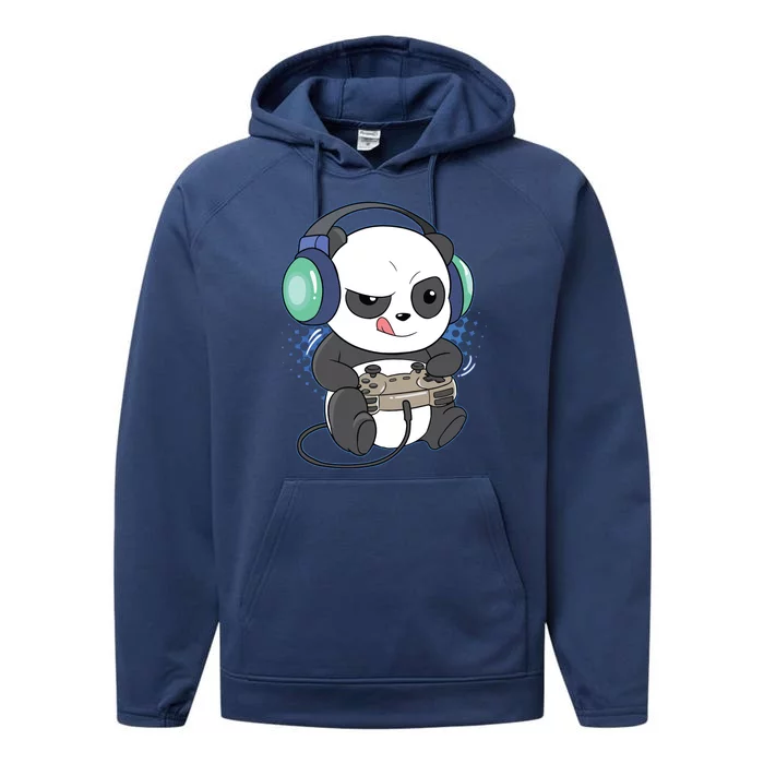 Cute Gaming Panda Video Game Computer Player Videogame PC Performance Fleece Hoodie