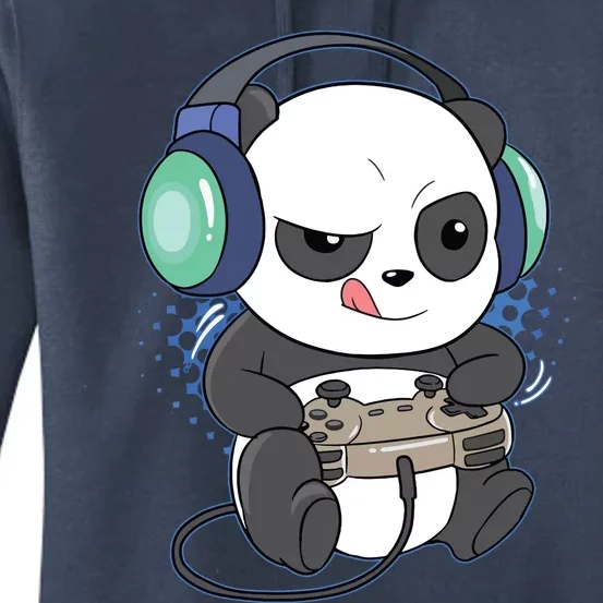 Cute Gaming Panda Video Game Computer Player Videogame PC Women's Pullover Hoodie