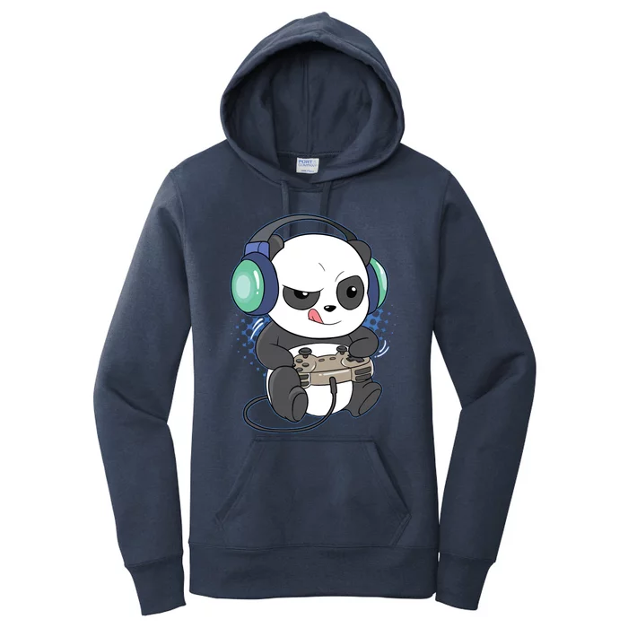 Cute Gaming Panda Video Game Computer Player Videogame PC Women's Pullover Hoodie