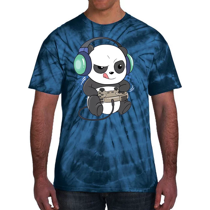 Cute Gaming Panda Video Game Computer Player Videogame PC Tie-Dye T-Shirt