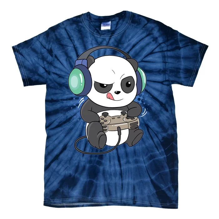 Cute Gaming Panda Video Game Computer Player Videogame PC Tie-Dye T-Shirt