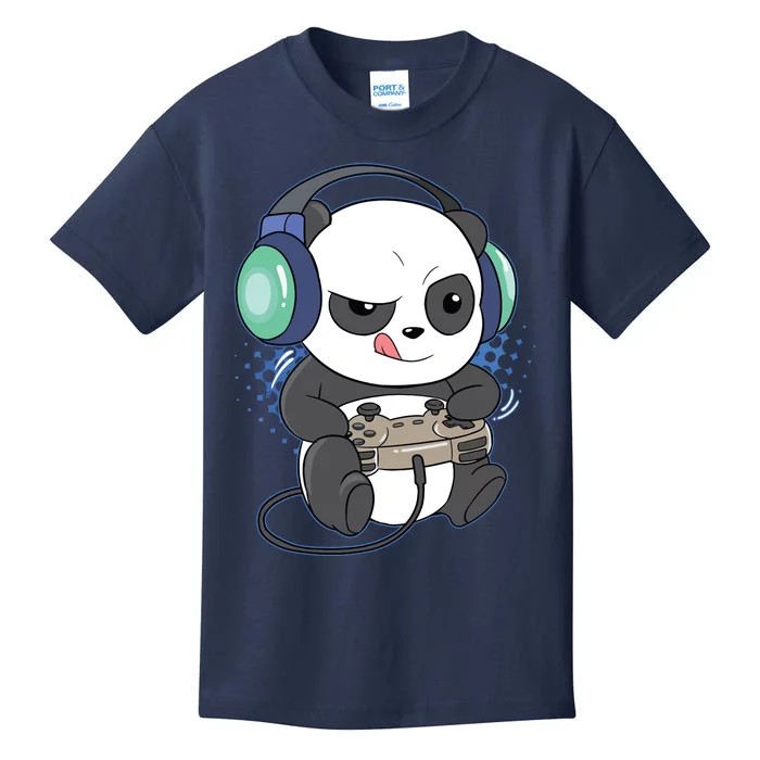 Cute Gaming Panda Video Game Computer Player Videogame PC Kids T-Shirt