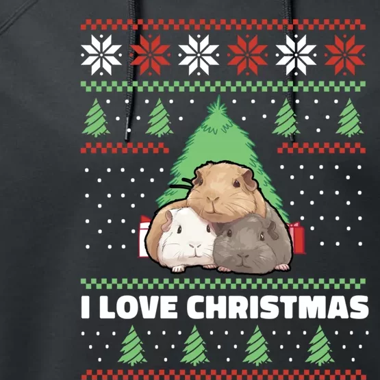 Cute Guinea Pigs Animals Christmas Xmas Gift Performance Fleece Hoodie