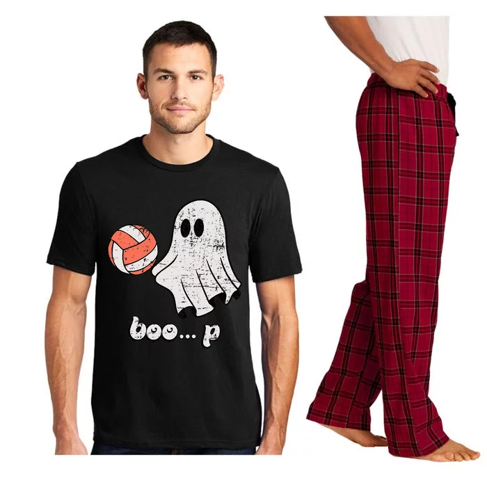 Cute Ghost Playing Volleyball Sport Player Halloween Costume Pajama Set