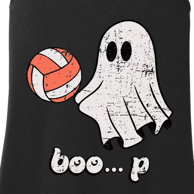 Cute Ghost Playing Volleyball Sport Player Halloween Costume Ladies Essential Tank