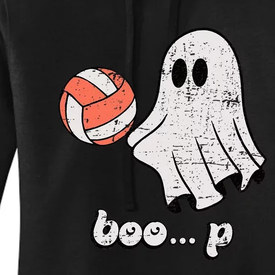 Cute Ghost Playing Volleyball Sport Player Halloween Costume Women's Pullover Hoodie