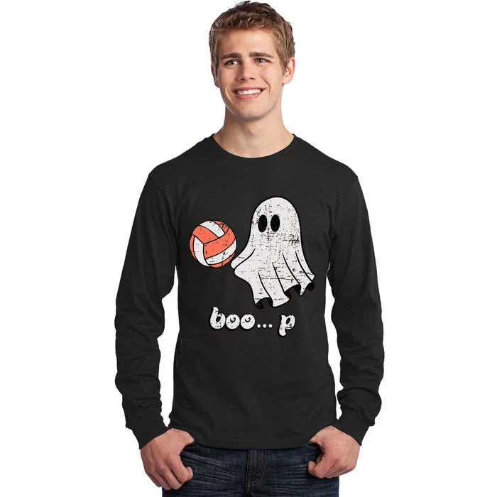 Cute Ghost Playing Volleyball Sport Player Halloween Costume Tall Long Sleeve T-Shirt