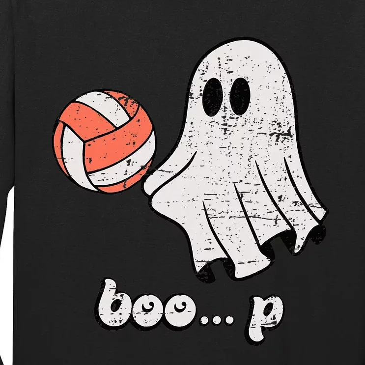 Cute Ghost Playing Volleyball Sport Player Halloween Costume Tall Long Sleeve T-Shirt